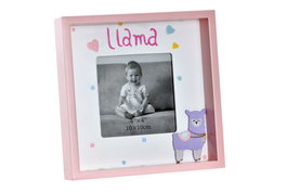 DKD Home Decor Marco de Foto Llama Rosa 18x4x18 cm
