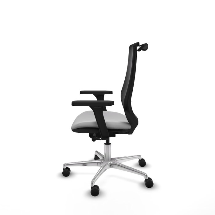 PIQUERAS Y CRESPO Silla de oficina Mardos con mecanismo Sincro/Traslack, Gris claro y Negro