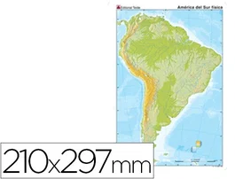 Teide Mapa mudo América del Sur Din A4