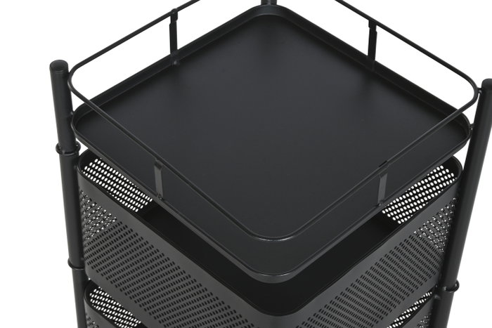 DKD Home Decor Camarera Carrito Cocina con 5 Cestas Metal Negro DKD Home Decor Camarera Carrito Cocina con 5 Cestas Metal Negro