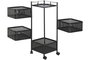 DKD Home Decor Camarera Carrito Cocina con 5 Cestas Metal Negro
