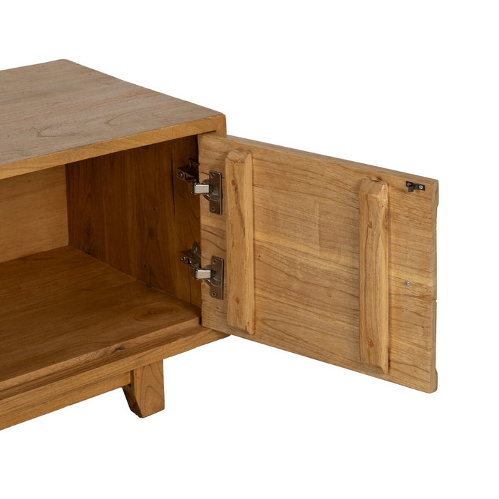 Ixia Mueble TV Natural Madera Mindi Salón 120 x 40 x 45 cm Ixia Mueble TV Natural Madera Mindi Salón 120 x 40 x 45 cm