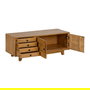 Mueble Tv Natural Madera Mindi Salón 120 X 40 X 45 cm