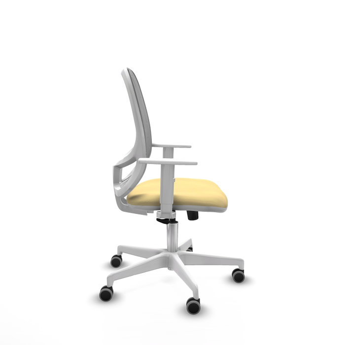 PIQUERAS Y CRESPO Silla de oficina Cilanco con mecanismo Sincro, Crema y Gris PIQUERAS Y CRESPO Silla de oficina Cilanco con mecanismo Sincro, Crema y Gris