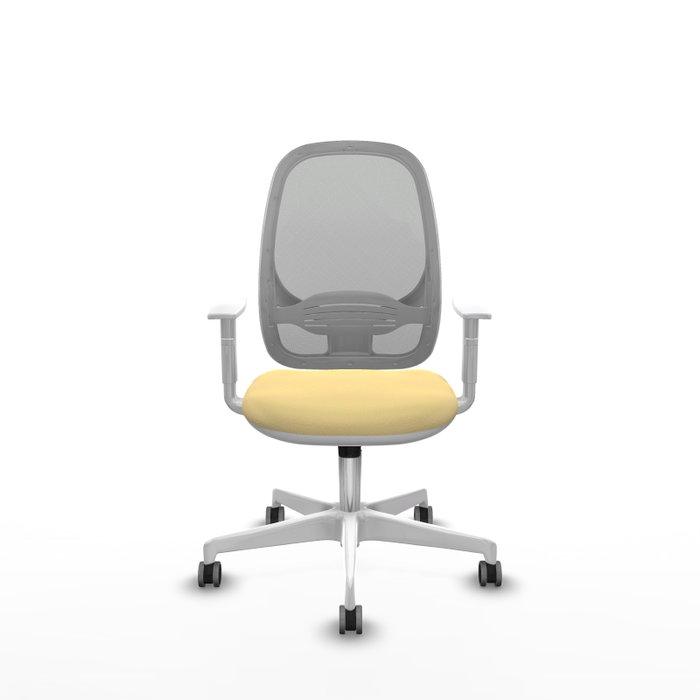 PIQUERAS Y CRESPO Silla de oficina Cilanco con mecanismo Sincro, Crema y Gris PIQUERAS Y CRESPO Silla de oficina Cilanco con mecanismo Sincro, Crema y Gris