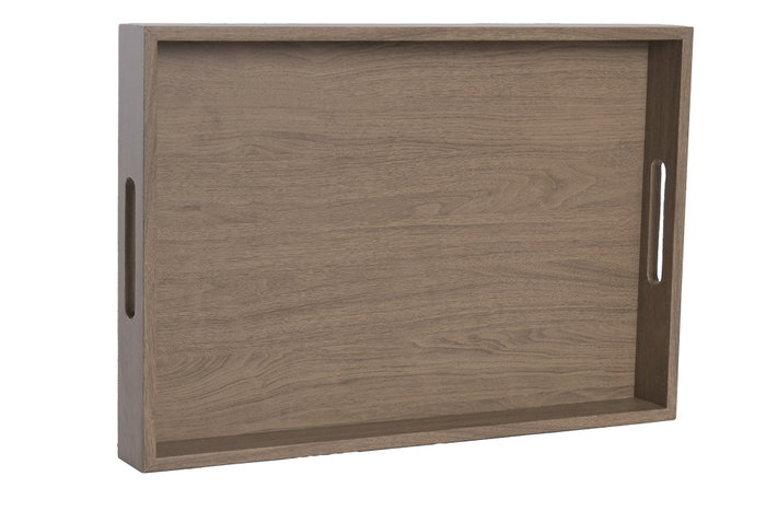 DKD Home Decor Set de 3 Bandejas de Madera Marrón 45x31x5 cm