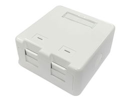 Lanview Caja de Montaje en Superficie para 2 Conectores RJ45
