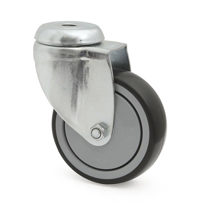 TENTE Rueda Giratoria 2470 Ø100mm Aro de Goma Polipropileno Antihuella y Anthilo TENTE Rueda Giratoria 2470 Ø100mm Aro de Goma Polipropileno Antihuella y Anthilo