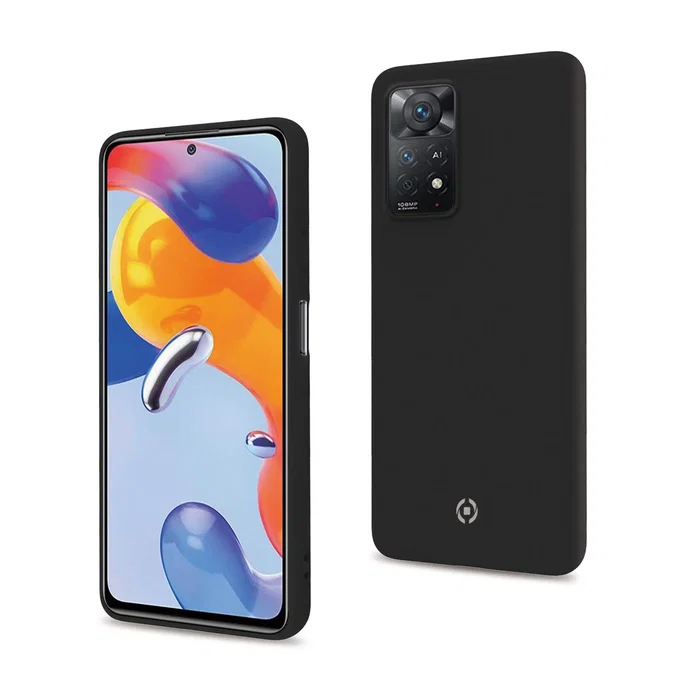 Celly Funda Xiaomi Redmi Note 11 Pro / Pro 5G Negro TPU Protectora Resistente a Rayones y Polvo