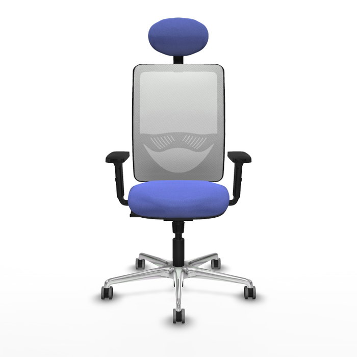 PIQUERAS Y CRESPO Silla de oficina Zulema con mecanismo Sincro, Azul claro y Blanco PIQUERAS Y CRESPO Silla de oficina Zulema con mecanismo Sincro, Azul claro y Blanco
