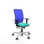 PIQUERAS Y CRESPO Silla de oficina Motilla Sincro/Traslack Turquesa y Azul
