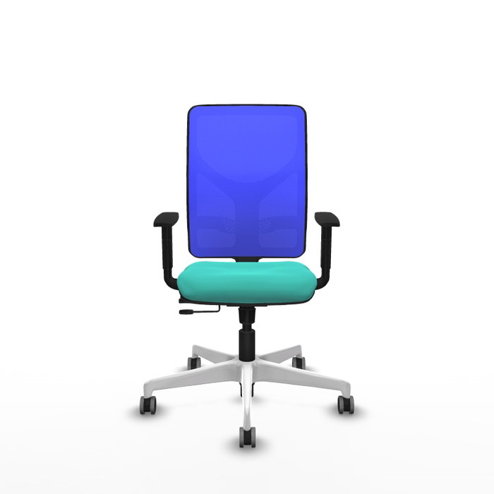 PIQUERAS Y CRESPO Silla de oficina Motilla Sincro/Traslack Turquesa y Azul