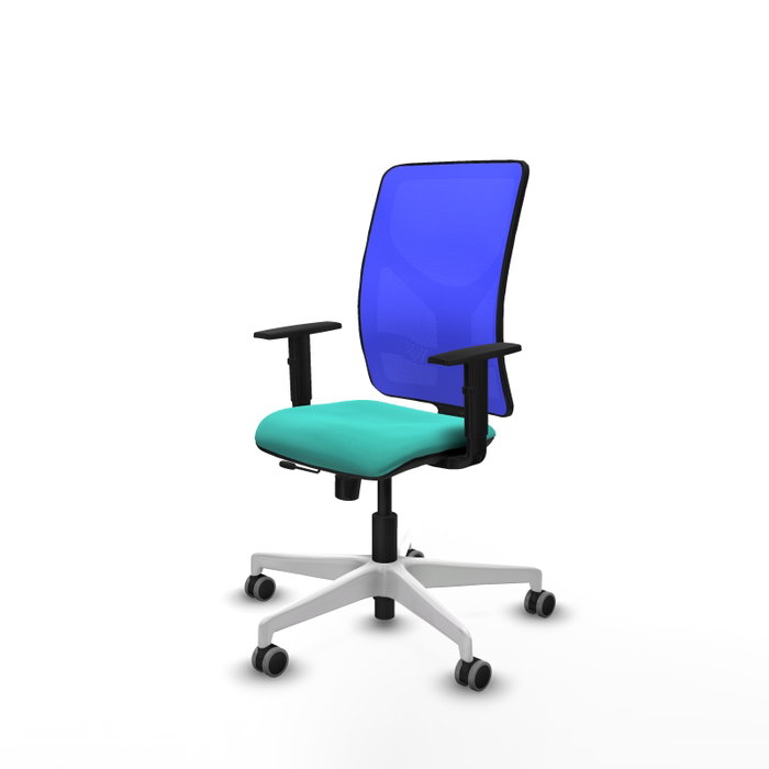 PIQUERAS Y CRESPO Silla de oficina Motilla Sincro/Traslack Turquesa y Azul
