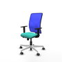 PIQUERAS Y CRESPO Silla de oficina Motilla Sincro/Traslack Turquesa y Azul