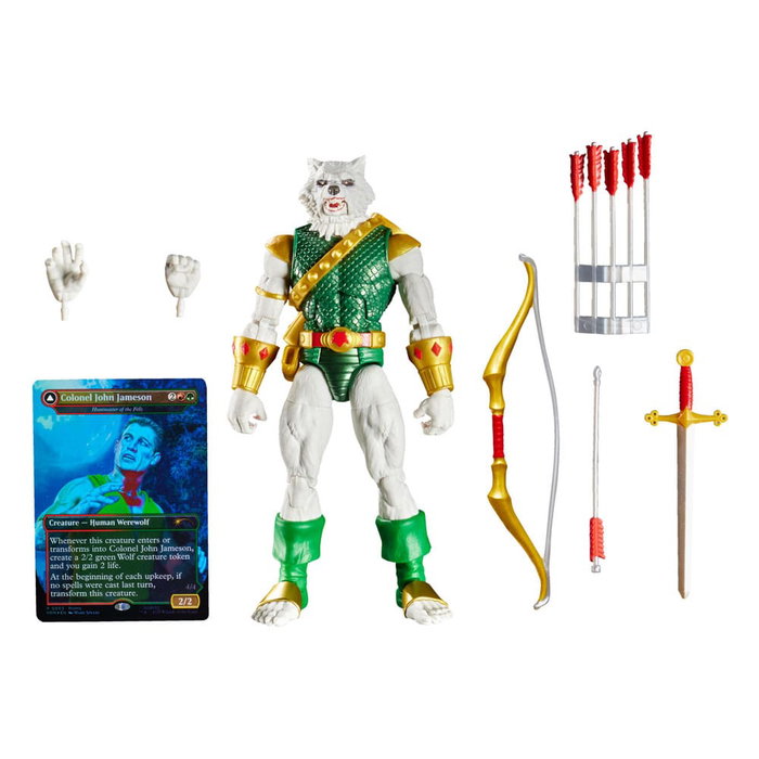 Hasbro Marvel Legends Man-Wolf con carta exclusiva de Magic: The Gathering (15 cm) inevitable