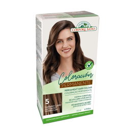 Corpore Sano Tinte Permanente 5 Castaño Claro 140ml Coloración Natural Sin Amoníaco