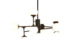 DKD Home Decor Lámpara de Techo Moderna Negro Cristal y Metal 9 Bolas 80 x 60 x 80 cm