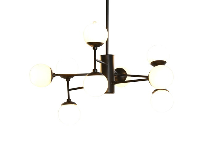 DKD Home Decor Lámpara de Techo Moderna Negro Cristal y Metal 9 Bolas 80 x 60 x 80 cm DKD Home Decor Lámpara de Techo Moderna Negro Cristal y Metal 9 Bolas 80 x 60 x 80 cm