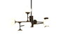 DKD Home Decor Lámpara de Techo Moderna Negro Cristal y Metal 9 Bolas 80 x 60 x 80 cm