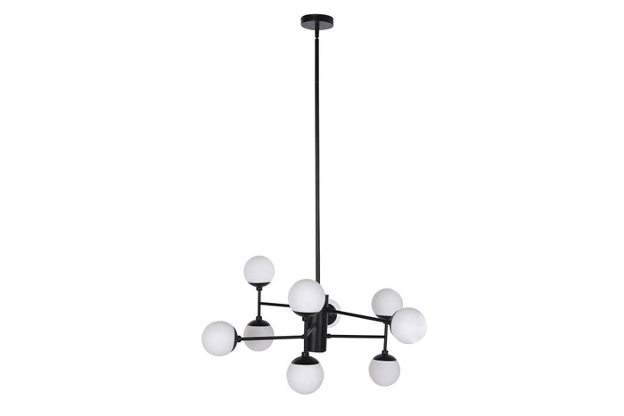 DKD Home Decor Lámpara de Techo Moderna Negro Cristal y Metal 9 Bolas 80 x 60 x 80 cm DKD Home Decor Lámpara de Techo Moderna Negro Cristal y Metal 9 Bolas 80 x 60 x 80 cm