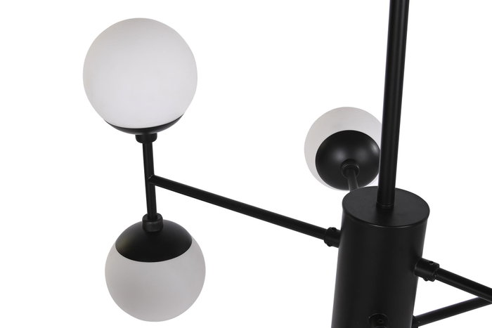 DKD Home Decor Lámpara de Techo Moderna Negro Cristal y Metal 9 Bolas 80 x 60 x 80 cm DKD Home Decor Lámpara de Techo Moderna Negro Cristal y Metal 9 Bolas 80 x 60 x 80 cm