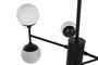DKD Home Decor Lámpara de Techo Moderna Negro Cristal y Metal 9 Bolas 80 x 60 x 80 cm