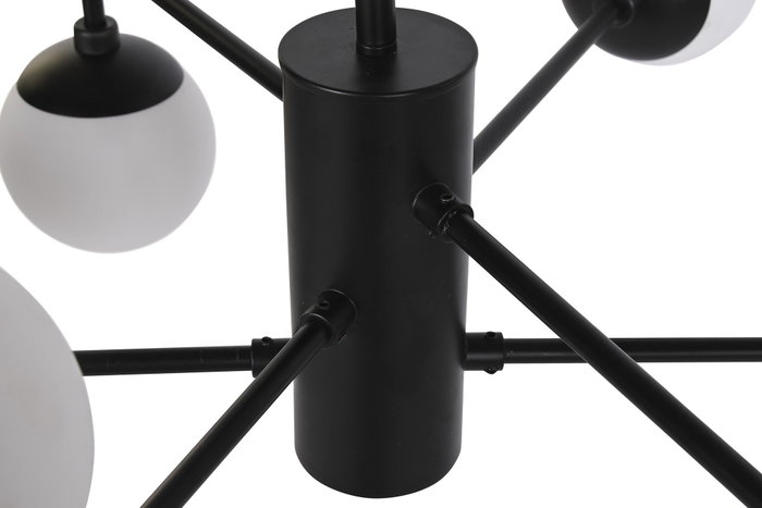 DKD Home Decor Lámpara de Techo Moderna Negro Cristal y Metal 9 Bolas 80 x 60 x 80 cm DKD Home Decor Lámpara de Techo Moderna Negro Cristal y Metal 9 Bolas 80 x 60 x 80 cm