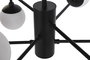 DKD Home Decor Lámpara de Techo Moderna Negro Cristal y Metal 9 Bolas 80 x 60 x 80 cm
