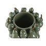 DKD Home Decor Jarrón de Gres Calabaza Verde 25x25x30 cm