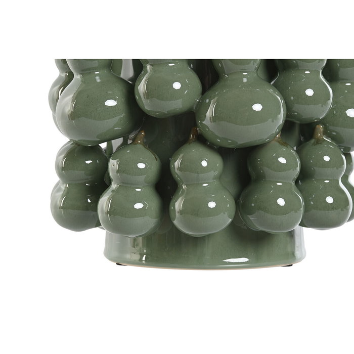 DKD Home Decor Jarrón de Gres Calabaza Verde 25x25x30 cm