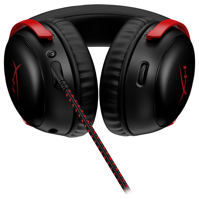 HyperX Cloud III Headset Gaming Negro/Rojo, Referencia 727A9AA, Auriculares con Sonido Surround 7.1 y Micrófono Desmontable