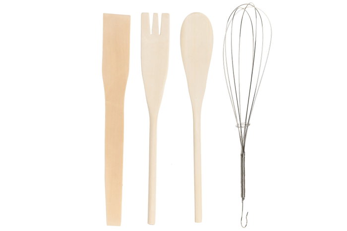 DKD Home Decor Set de 5 Botes para Utensilios Limón