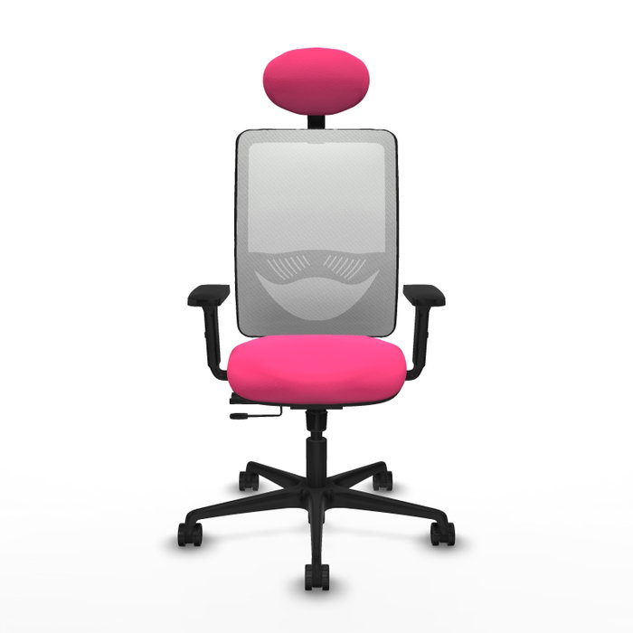 PIQUERAS Y CRESPO Silla de oficina Zulema Rosa y Blanco