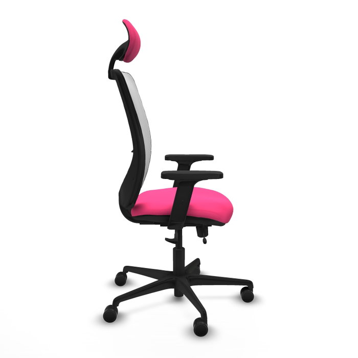 PIQUERAS Y CRESPO Silla de oficina Zulema Rosa y Blanco
