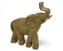 DKD Home Decor Figura de Elefante en Acacia Natural Marrón 20x3x20 cm
