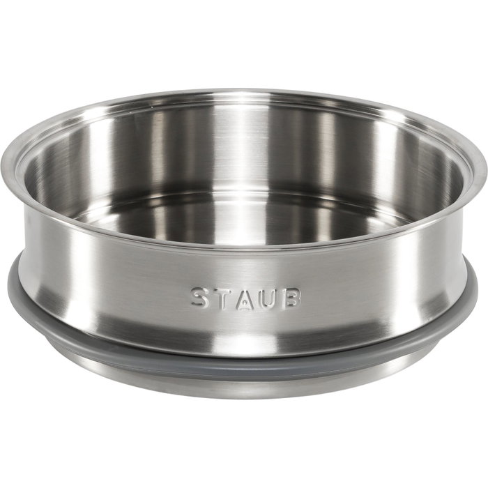 Staub La Cocotte 24cm redonda con inserto para vapor, Grafito