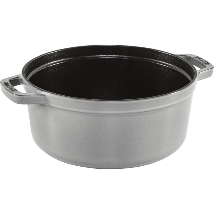 Staub La Cocotte 24cm redonda con inserto para vapor, Grafito