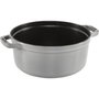 Staub La Cocotte 24cm redonda con inserto para vapor, Grafito