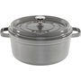 Staub La Cocotte 24cm redonda con inserto para vapor, Grafito