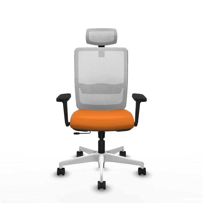 PIQUERAS Y CRESPO Silla de oficina Haches Naranja y Blanco PIQUERAS Y CRESPO Silla de oficina Haches Naranja y Blanco