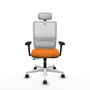 PIQUERAS Y CRESPO Silla de oficina Haches Naranja y Blanco