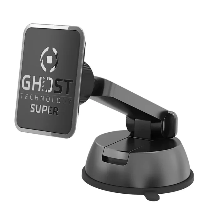 Celly GHOSTSUPERDASH Soporte pasivo para teléfono móvil/coche con ventosa, imantado, ajuste 360°, negro