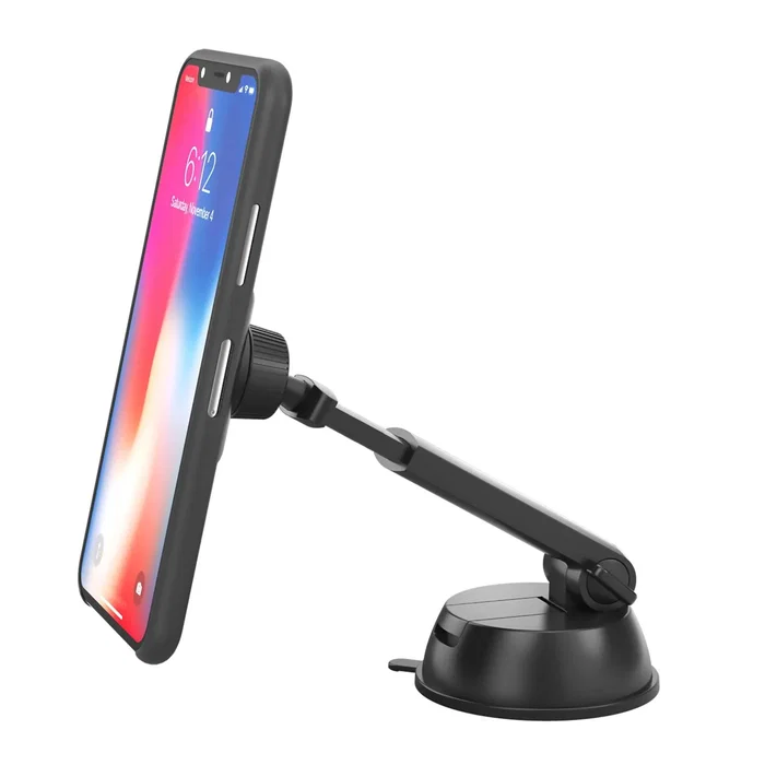 Celly GHOSTSUPERDASH Soporte pasivo para teléfono móvil/coche con ventosa, imantado, ajuste 360°, negro