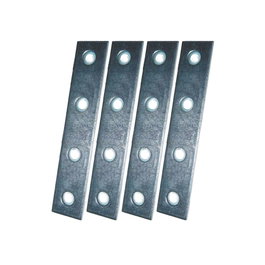 Edm Placa recta de unión PLC02 de acero zincado, 120 x 15 x 2 mm, 4 uds