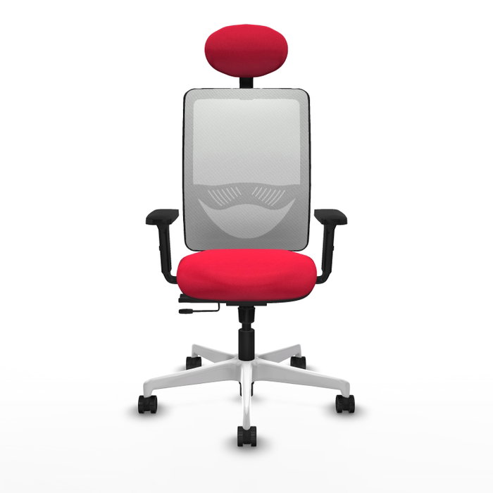 PIQUERAS Y CRESPO Silla de oficina Zulema con Mecanismo Sincro/Traslack Rojo y Blanco PIQUERAS Y CRESPO Silla de oficina Zulema con Mecanismo Sincro/Traslack Rojo y Blanco