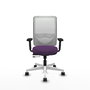 PIQUERAS Y CRESPO Silla de oficina Zulema con mecanismo Sincro/Traslack, Morado y Blanco