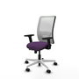 PIQUERAS Y CRESPO Silla de oficina Zulema con mecanismo Sincro/Traslack, Morado y Blanco