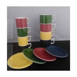 Aristos Taza 20 Te (14442) - Taza Apilable para Té, No Apta Lavavajillas