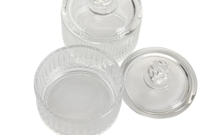 DKD Home Decor Joyero Cristal Transparente 10.5 x 10.5 x 10 cm (6 Unidades)