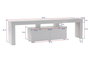Nordure Wood Black Soporte TV 180x50x31.3cm Madera Negro Elegante y Moderno para Salón
